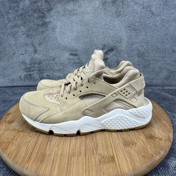 Nike Shoes Womens Size 7 Tan Beige Air Huarache Suede Gum Sole AA0524-200 - Picture 3 of 9
